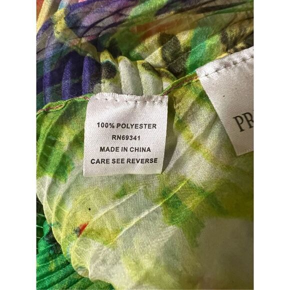 Princess Cruises Colorful Pleated Floral Kimono Cover Up OSFM - Picture 8 of 9